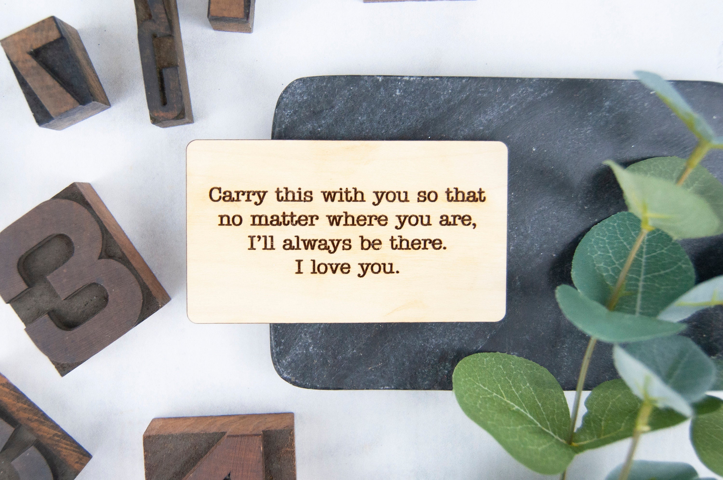 Wood Cut Wallet Card Inspirational Wood Card Gift Wood Etsy