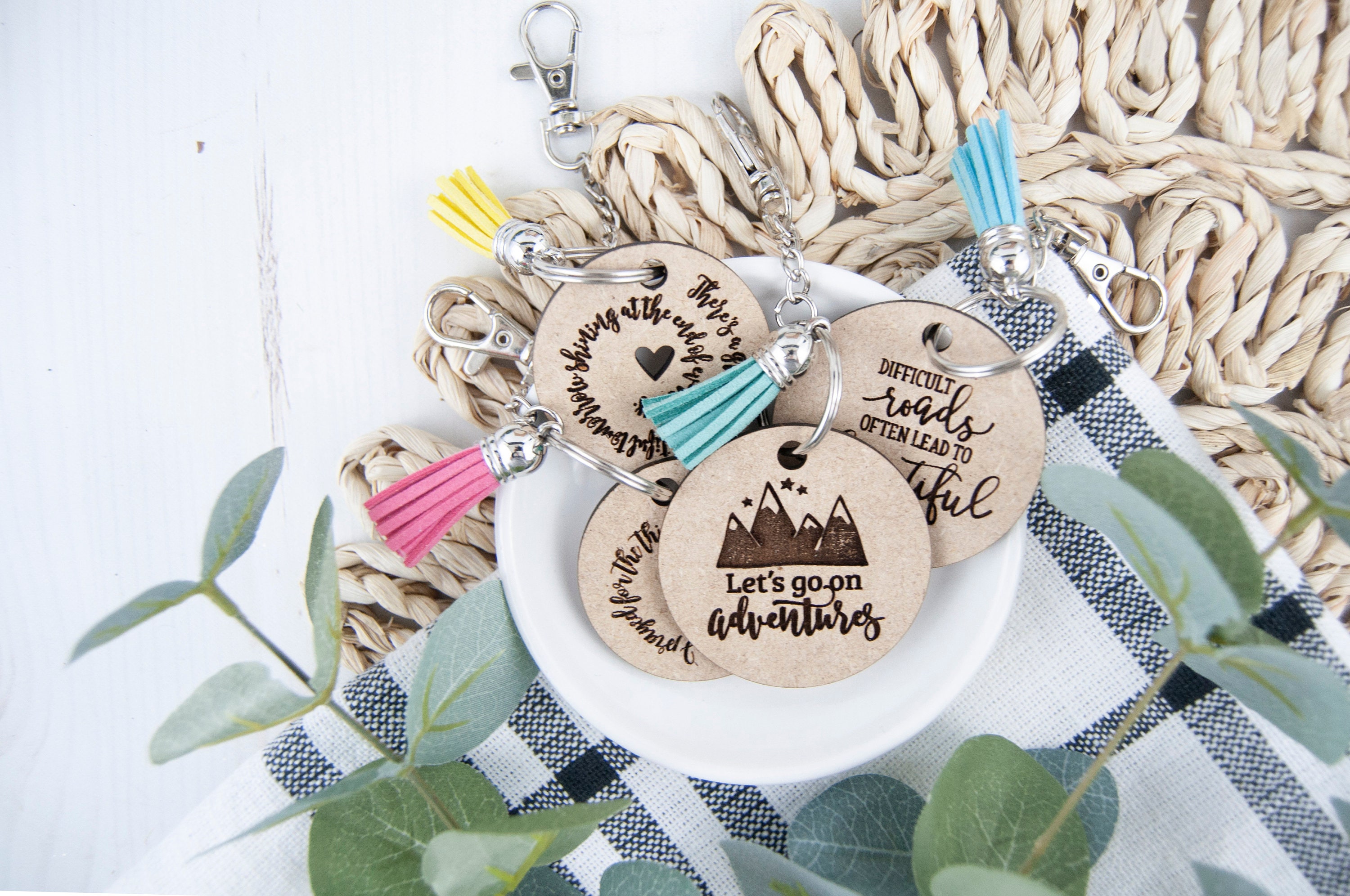 Custom Keychain Funny Saying Keychain 2 Wood Etsy