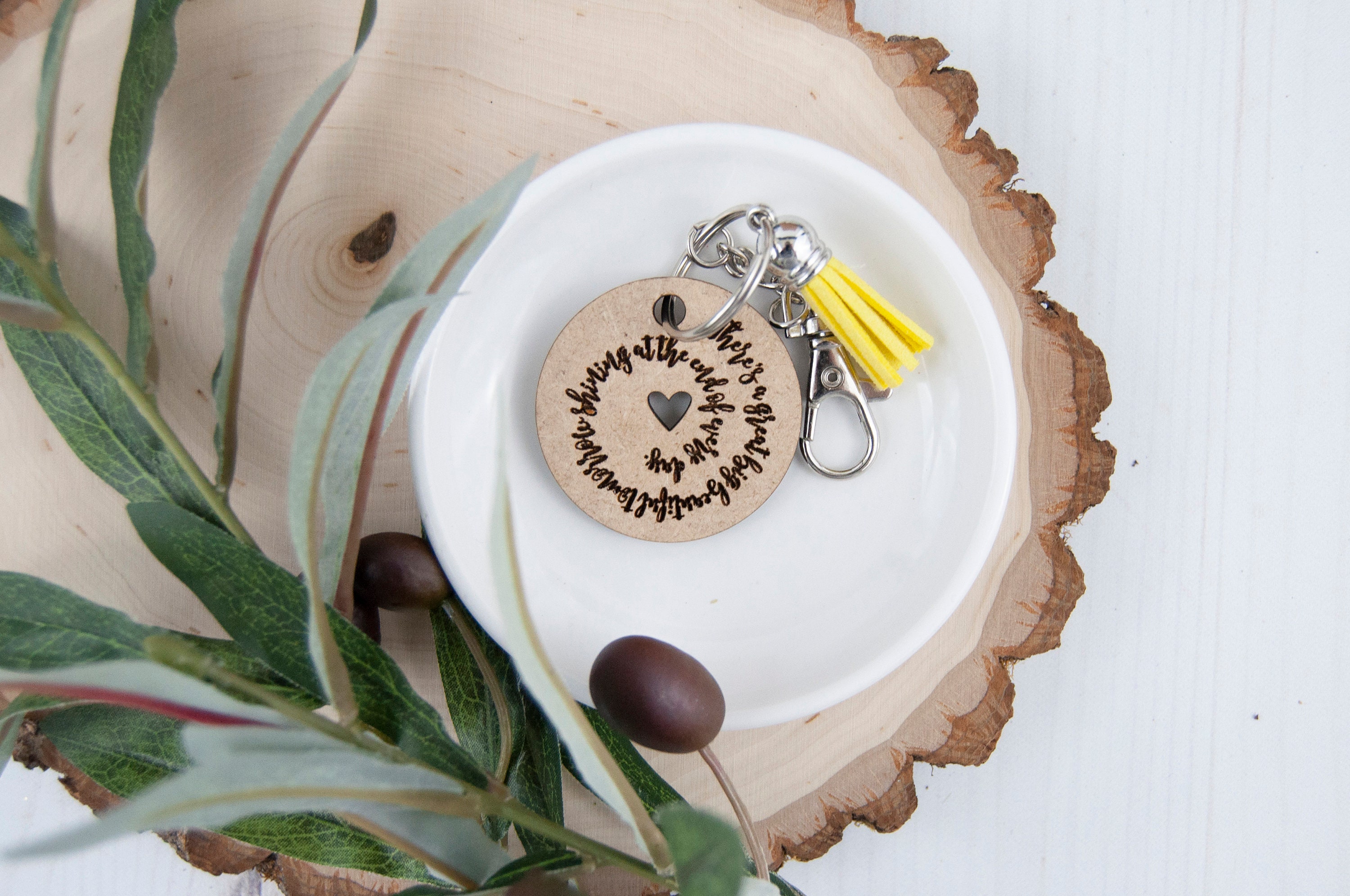 Keychain With Quote Funny Saying Keychain 2 Wood Etsy