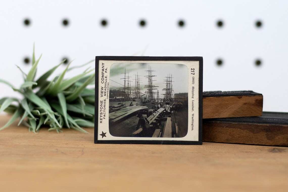 Vintage Glass Slides Glass Slide Photos Black and White Etsy