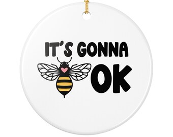 Honey Bee Ceramic Ornament, Supportive Gift, Beekeeper Decor