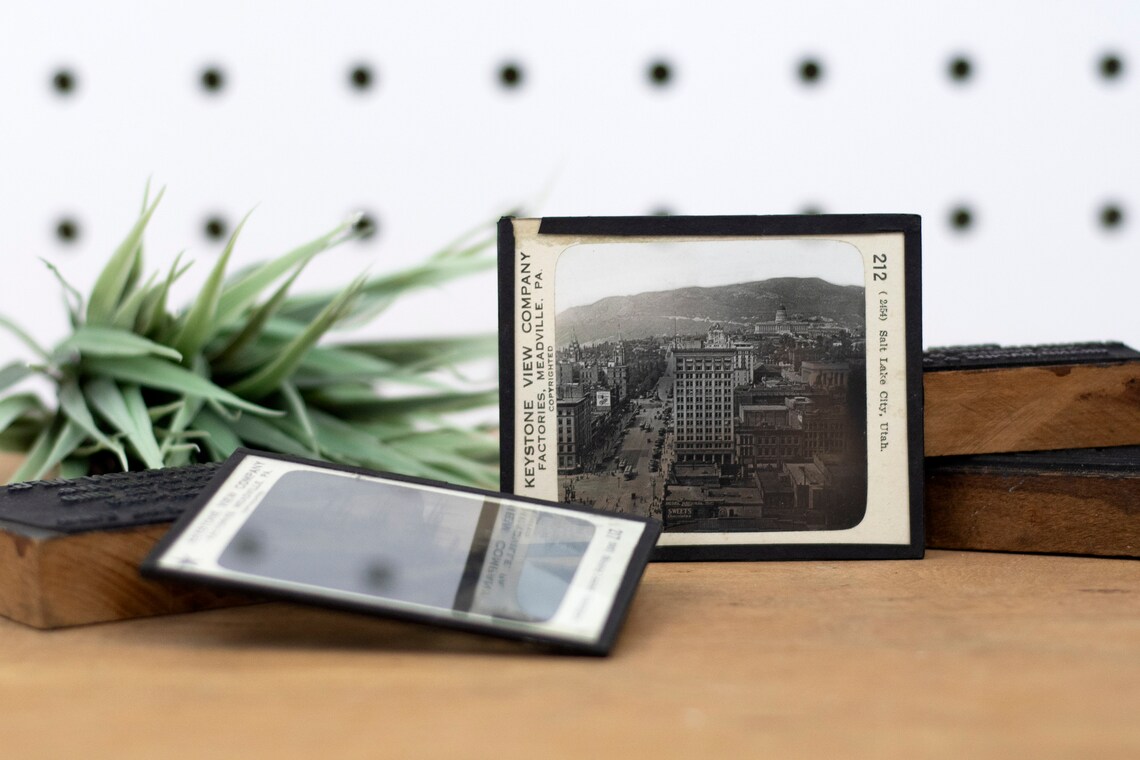 Vintage Glass Slides Glass Slide Photos Black and White Etsy