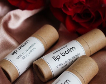 Lip Balm | Clean Ingredients | Eco-Friendly | 1/3 oz. | 100% Natural | Biodegradable Packaging