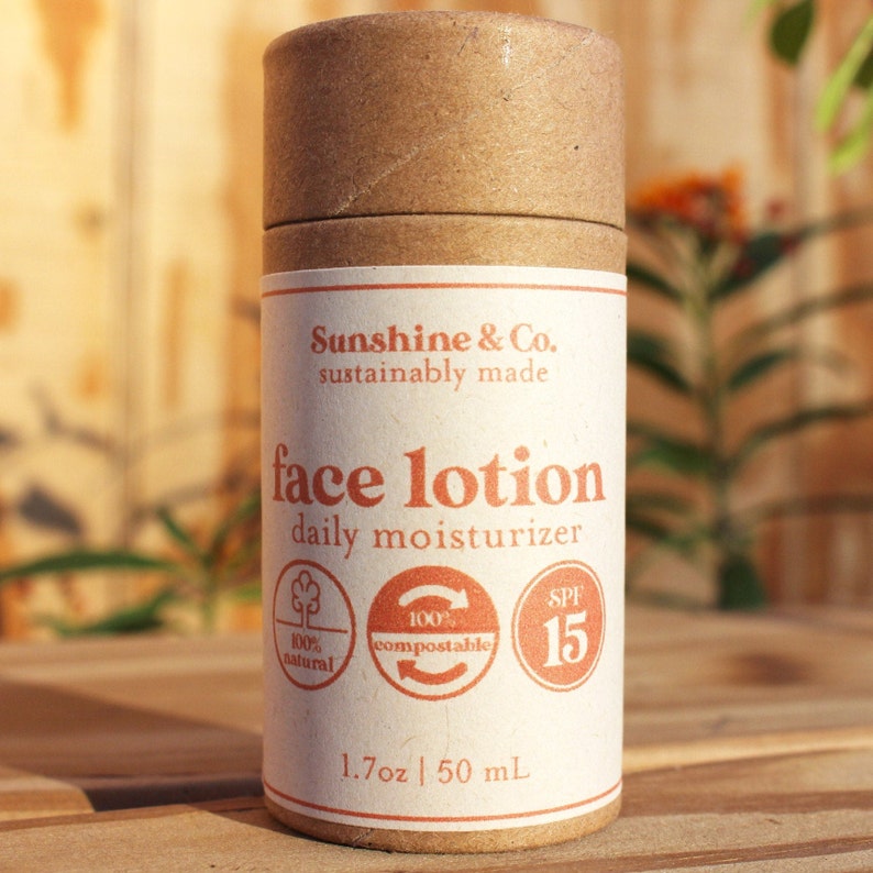 Natural Face Lotion Clean Ingredients EcoFriendly Etsy