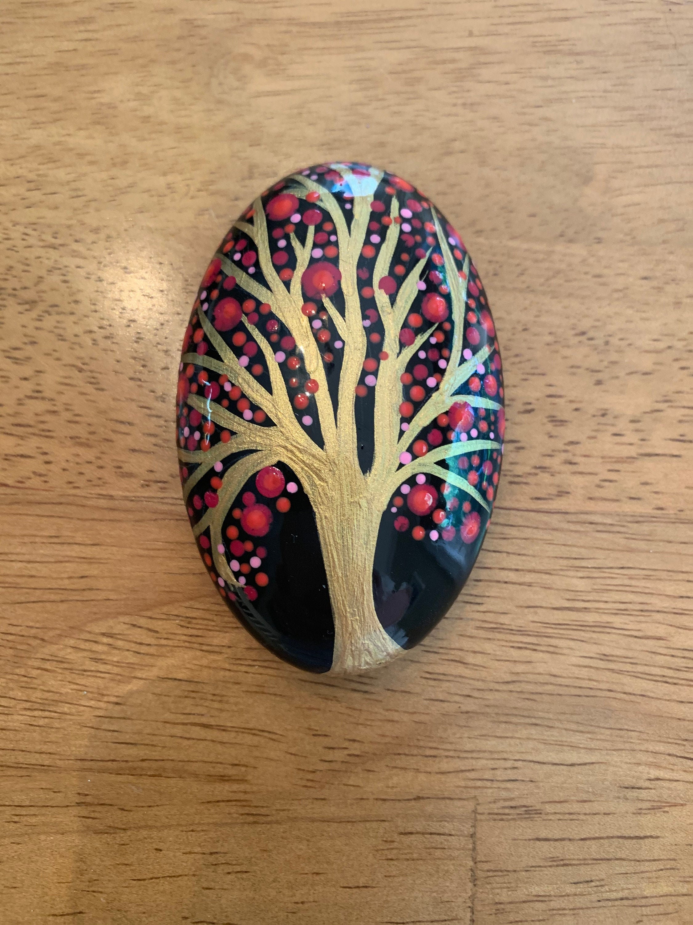 Hand painted art on art stone Etsy