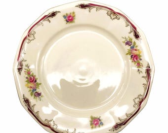 Tjeckiskt porslin efterrättstallrikar Haas och Czjzek Set (6) Schlaggenwald 1930