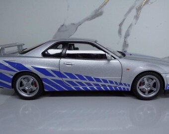 Nissan Skyline GTR R34 Fast & Furious Livery – 1:18 Scale Diecast