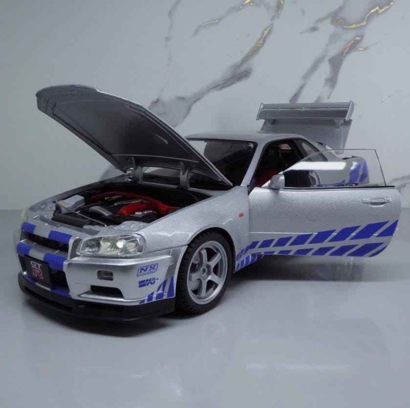 Nissan Skyline GTR R34 Fast & Furious Livery – 1:18 Scale Diecast