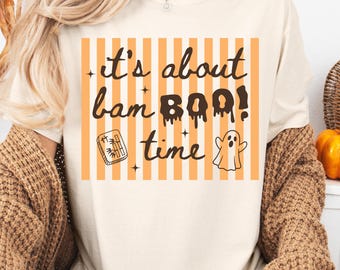 Halloween Mahjong PNG, gestreiftes Bam Boo PNG, über Bam Zeit, gruseliges Mahjong Party Shirt Design Sublimationsdesign (digitaler Download)