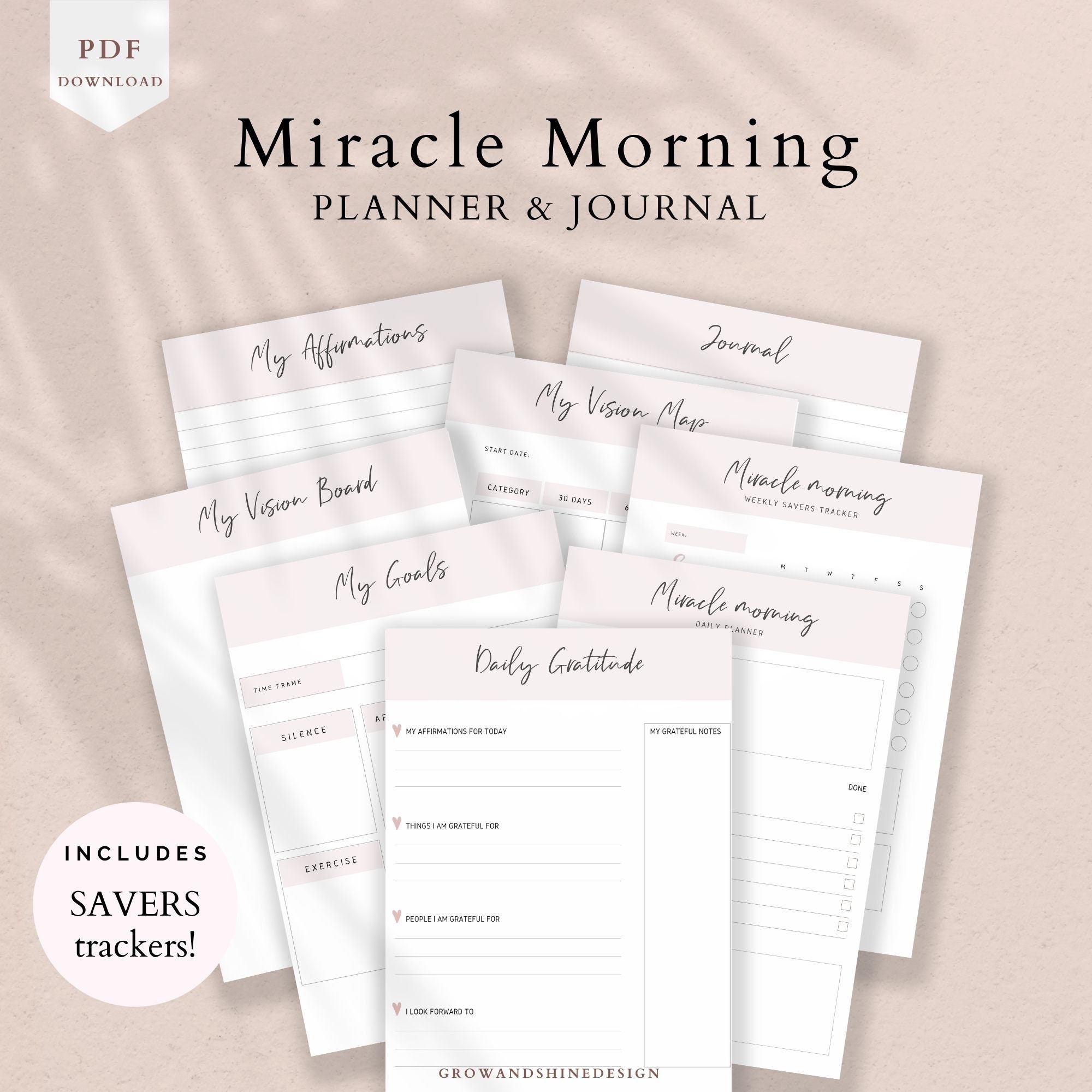 Miracle Morning Printable Morning Routine Chart Daily | Etsy