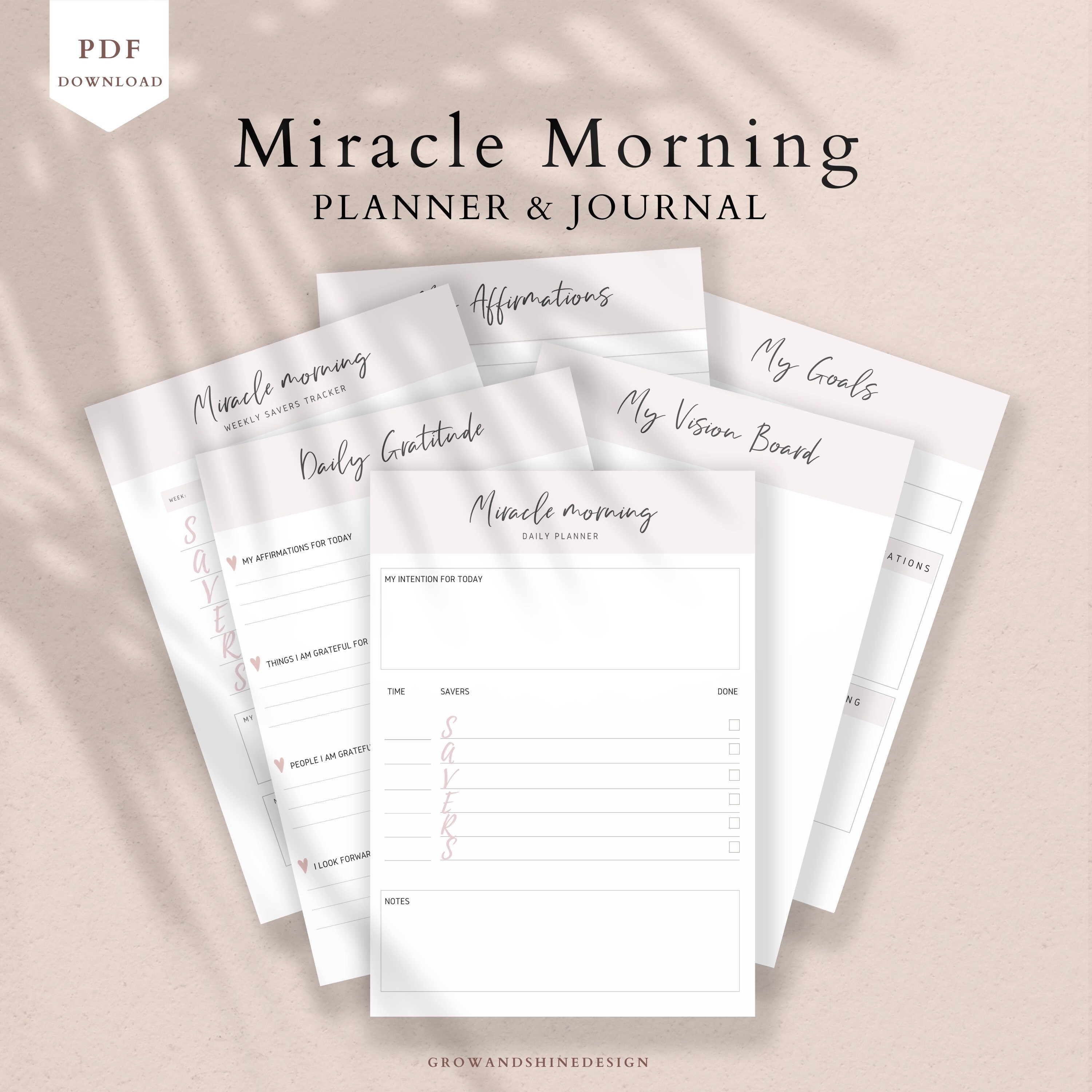 Miracle Morning Printable Morning Routine Chart Daily | Etsy