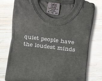 Quiet People Have The Loudest Minds PNG | Introvert Shirt PNG | Sublimation Design
