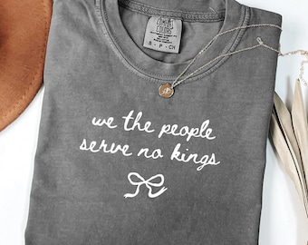 No Kings PNG, diseño de camiseta liberal para el 4 de julio, camiseta minimalista de protesta política, diseño de sublimación (descarga digital)
