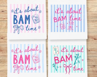 Paquete de imágenes PNG de Mahjong, diseños de camisetas "It's About Bam Time", regalos para clubes de Mahjong, camisetas para grupos de fiestas de Mahjong, sublimación (descarga digital).
