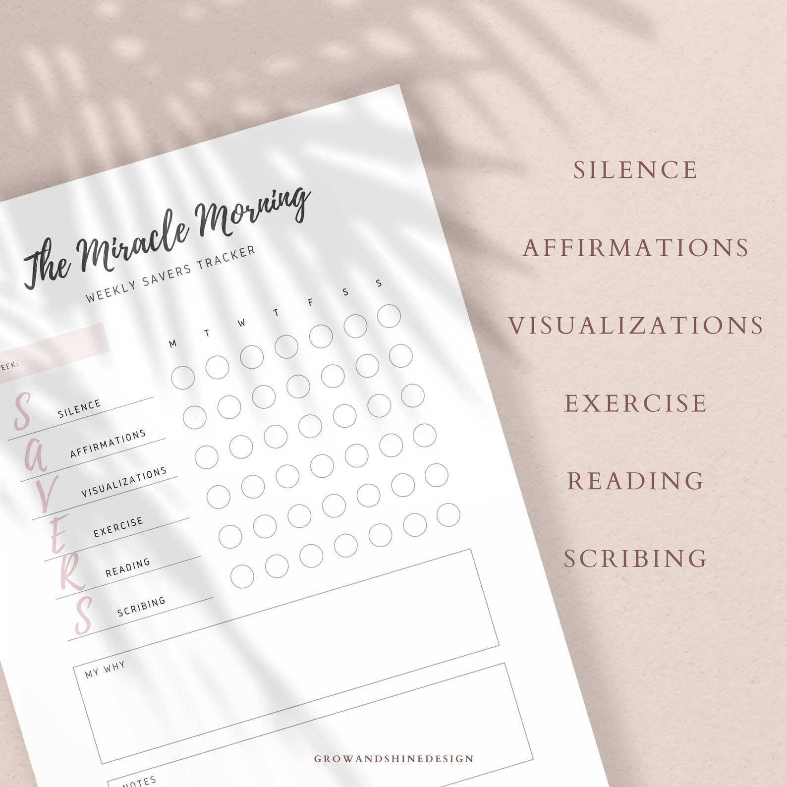 Weekly Miracle Morning Tracker the Miracle Morning Routine | Etsy UK