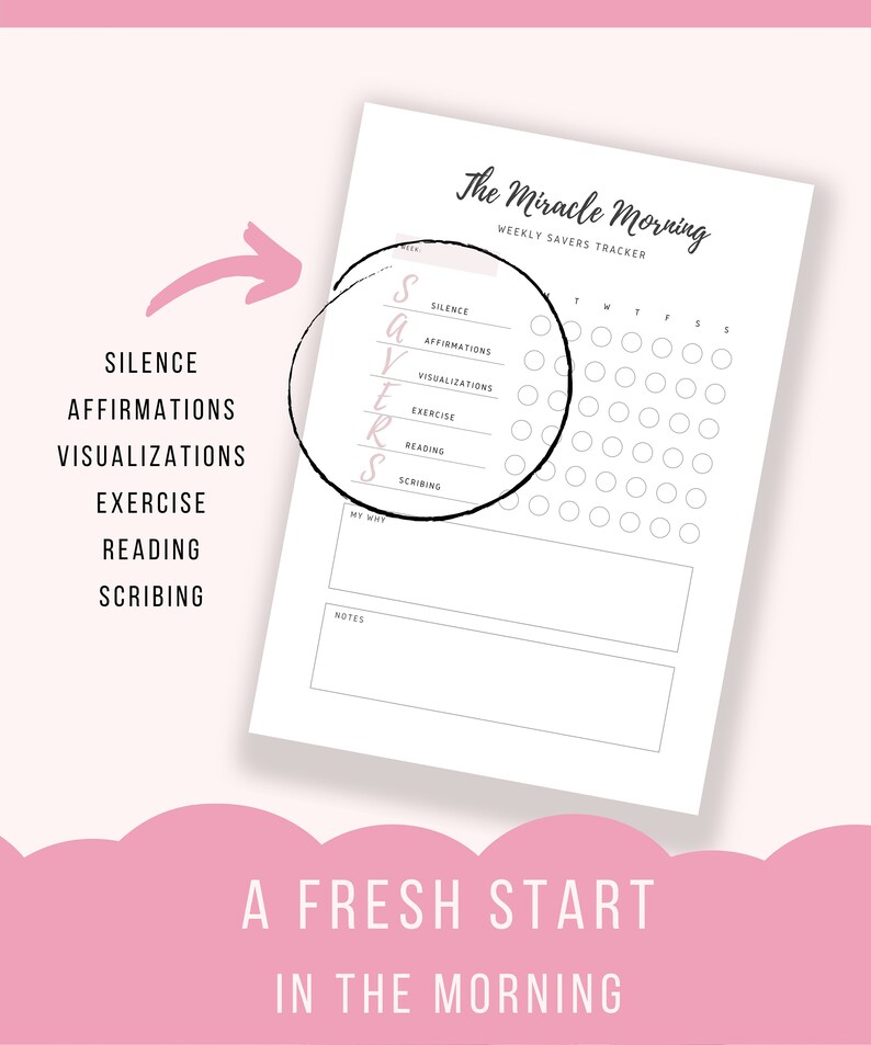 Weekly Miracle Morning Tracker The Miracle Morning Routine | Etsy