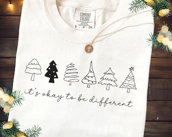 It's Okay To Be Different Png, Christmas Autism Acceptance Design (Digital Download)