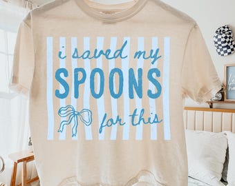 Spoonie PNG, Design para Camiseta de Doença Crônica, Salvei Minhas Colheres, Design para Sublimação (Download Digital)