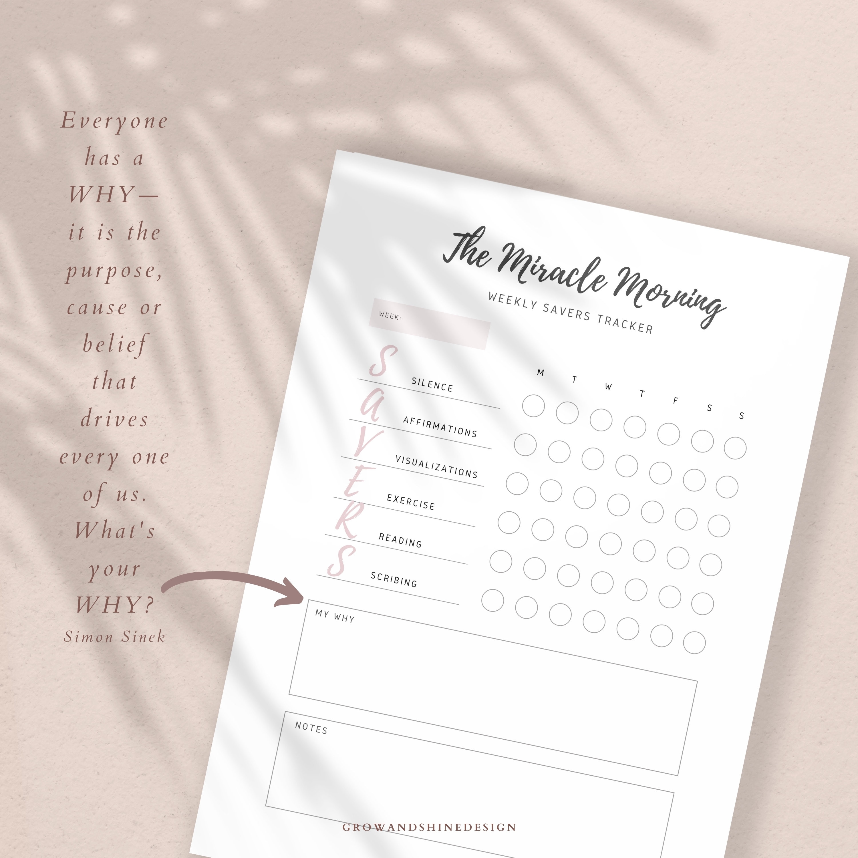 Weekly Miracle Morning Tracker The Miracle Morning Routine | Etsy