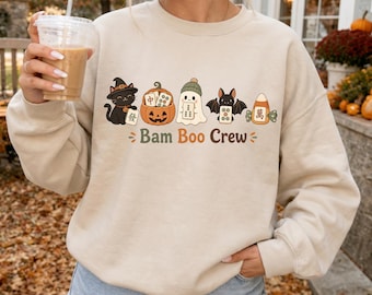 Design de camiseta da equipe Bam Boo com tema de Mahjong para o Halloween em PNG (Download Digital)