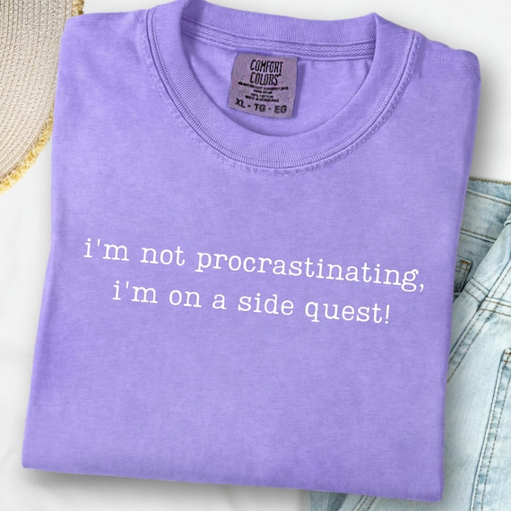 Side Quest PNG, ADHD Humor Shirt, Procrastination Quote