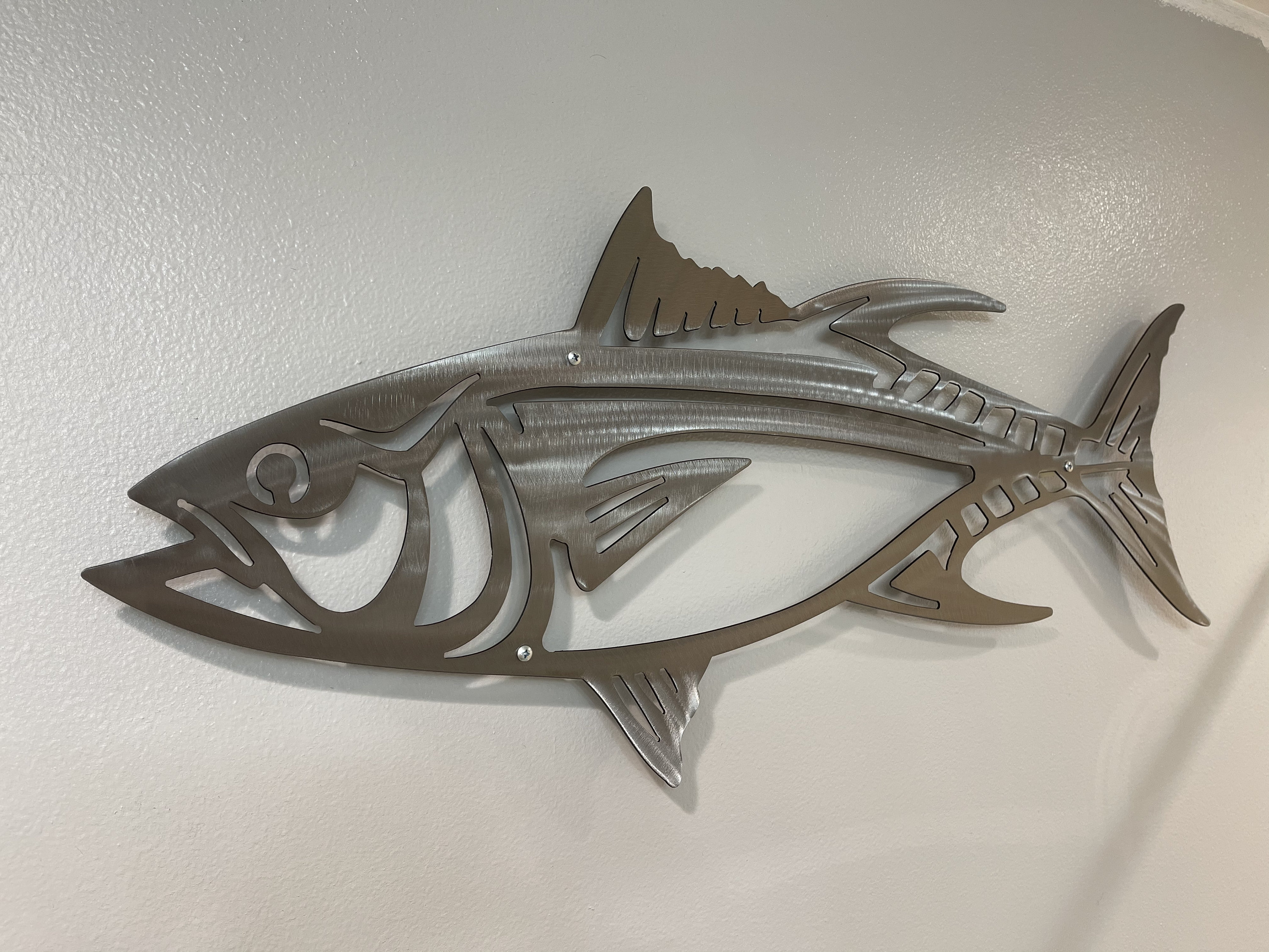 Yellowfin Tuna Fish Metal Sign 36 inches HUGE wall art Fishing Etsy