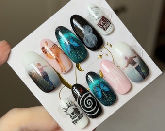 Partner in time | Life is strange INSPIRED nails | Video game nails | Chloe Price nails | Max Caufield nails | Blue morpho