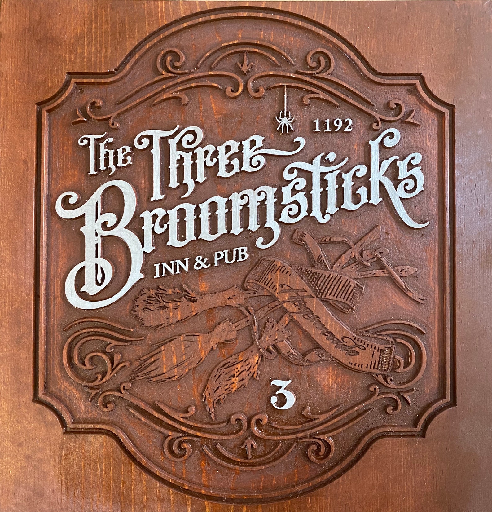 Three Broomsticks Inn Sign Etsy