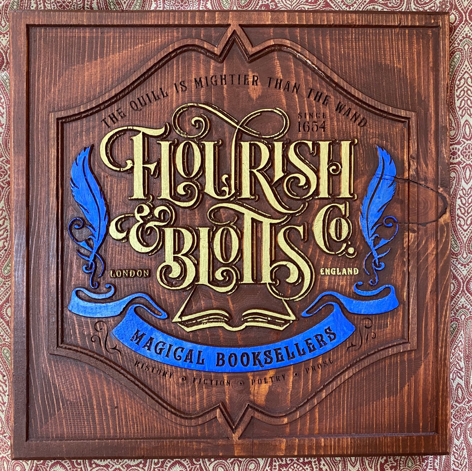 Flourish &amp; Blotts Sign | Etsy