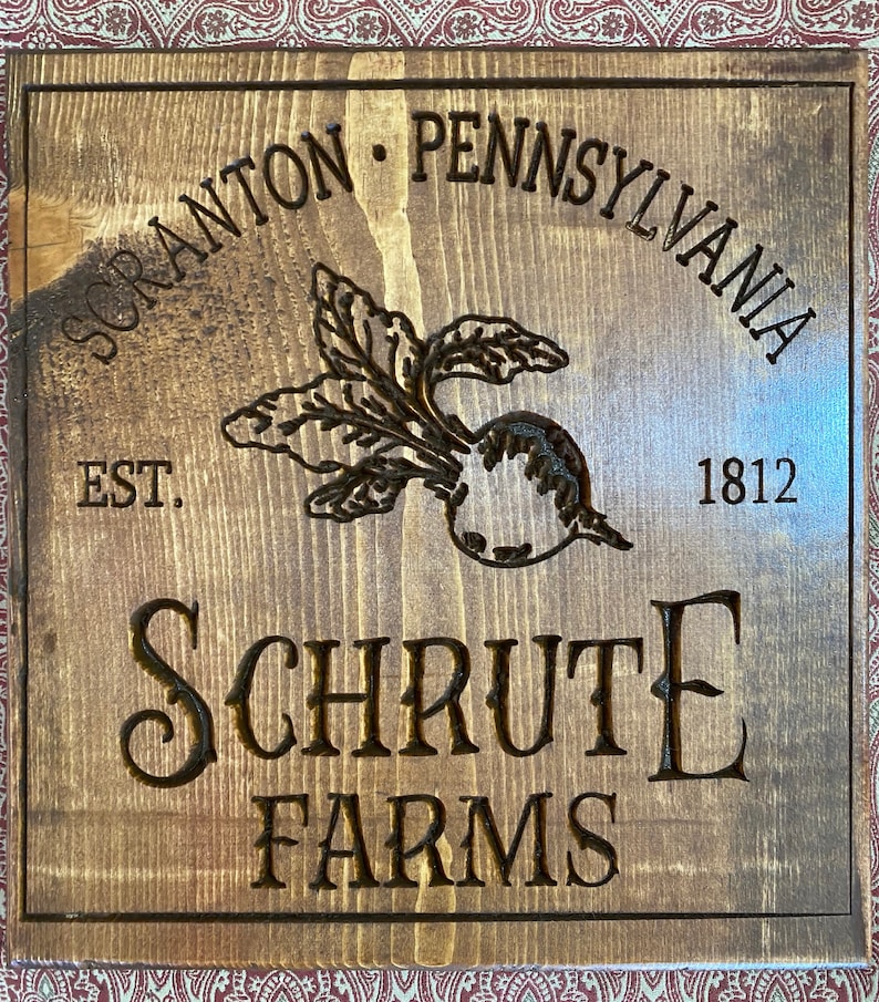 Schrute Farms Sign Dwight Schrute | Etsy