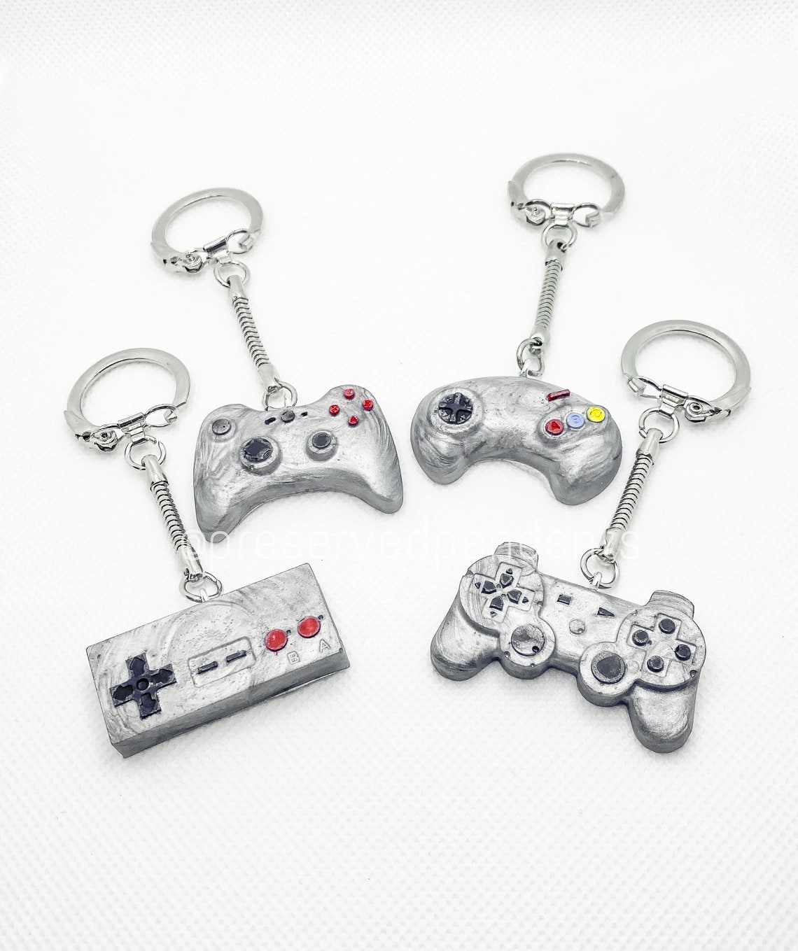 Gamer Keychains Resin Keychain Video Game Keychain Gamer Etsy
