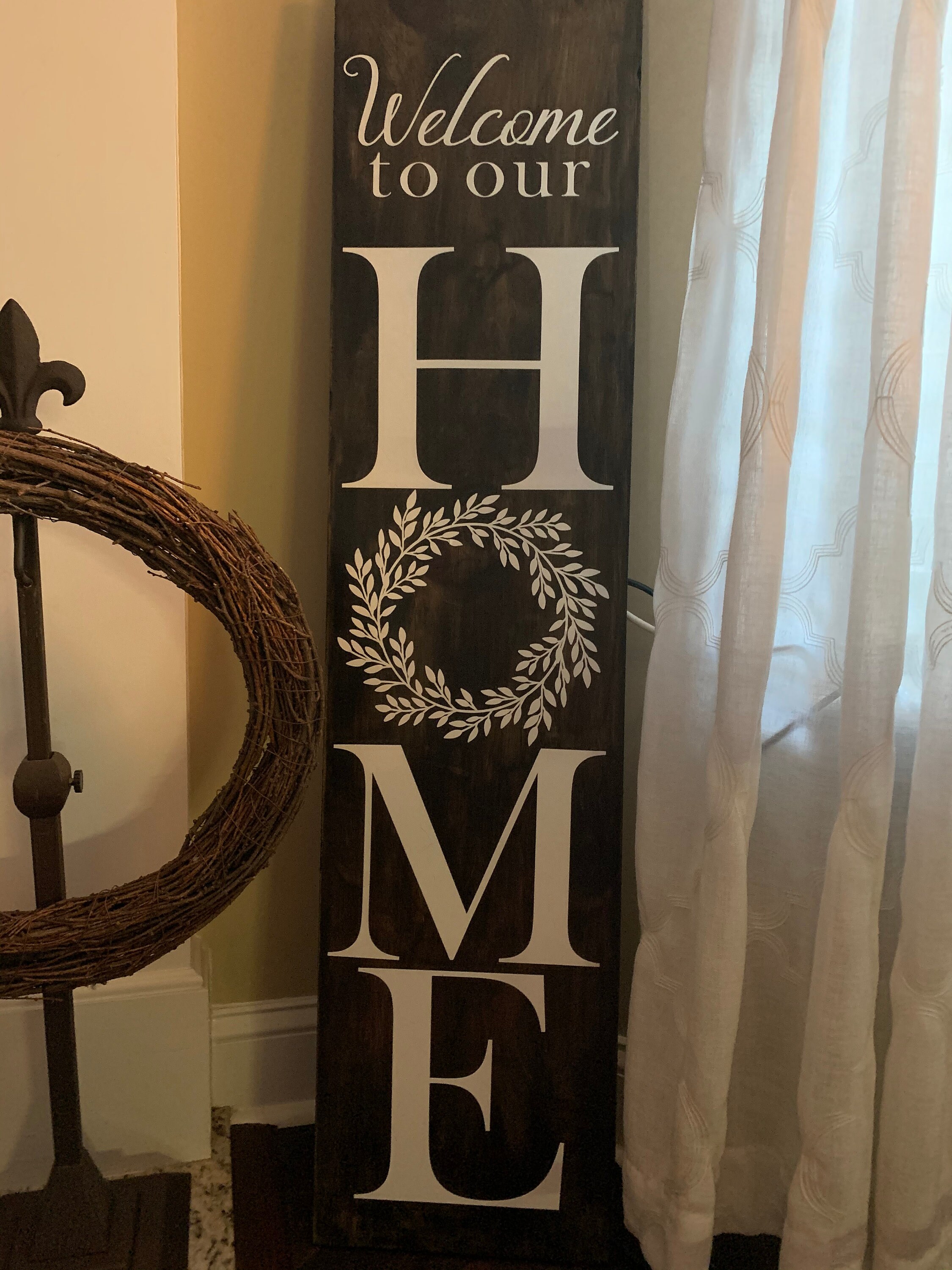 Vertical Home sign Wooden sign Entry Way wall decor Etsy