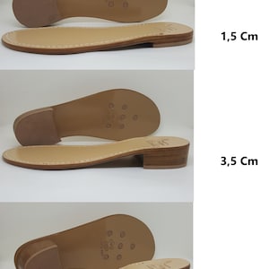 Sandali artigianali da donna fatti a mano con materiali di qualità: vera pelle e vero cuoio 100% Made in Italy Handmade Sandals for Woman immagine 7
