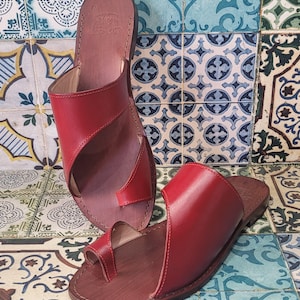Handmade women's sandals made with quality materials: genuine leather and genuine leather 100% Made in Italy Handmade Sandals for Women Red
