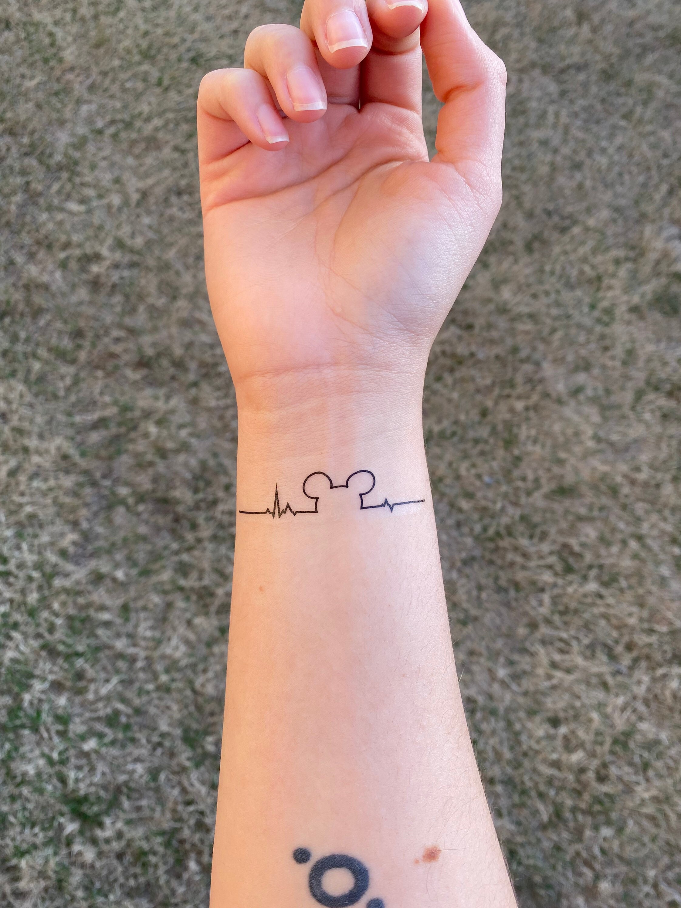 Mouse Heartbeat Temporary Tattoo l Mouse Temporary Tattoo