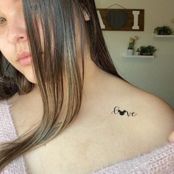 Love Mouse Temporary tattoo l Valentine tattoo l  Valentine temporary tattoo