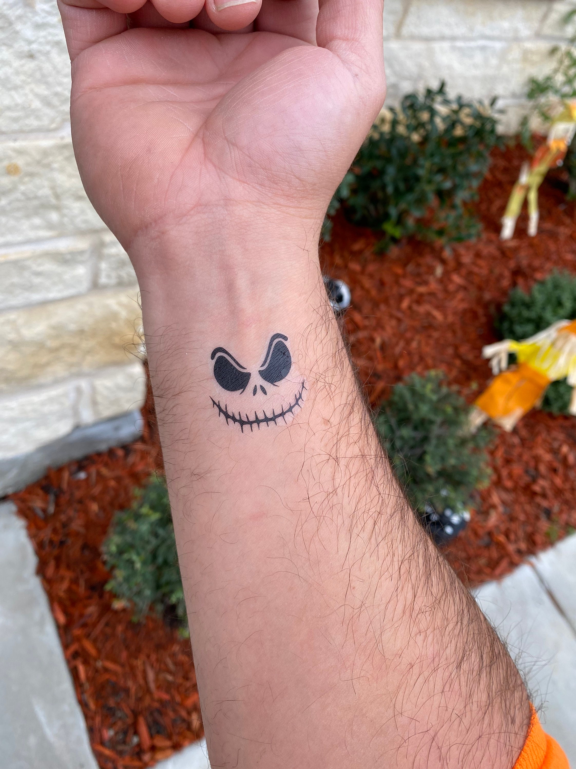 Jack Skellington Temporary Tattoo - Etsy Ireland