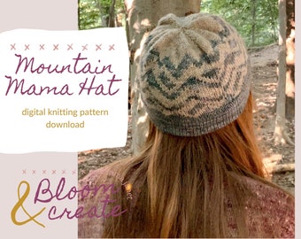 Mountain Mama Hat // Colorwork Knitting Pattern