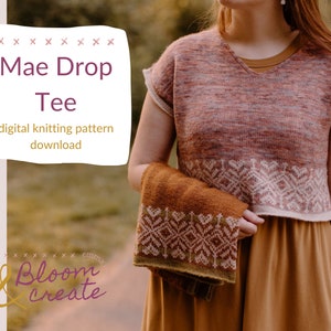 Mae Drop Tee // Digital Knitting Pattern