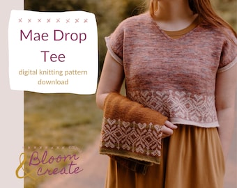 Mae Drop Tee // Digital Knitting Pattern