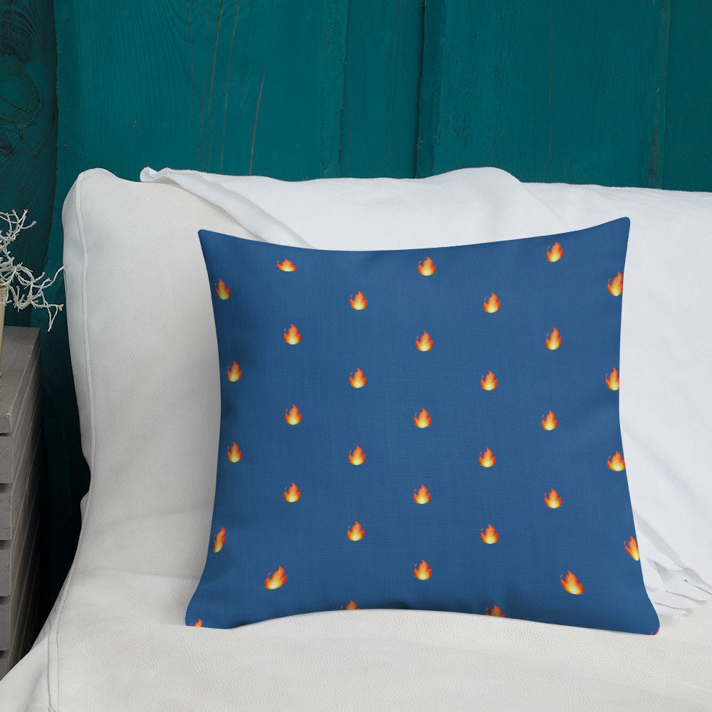 Fire emoji pillow discount