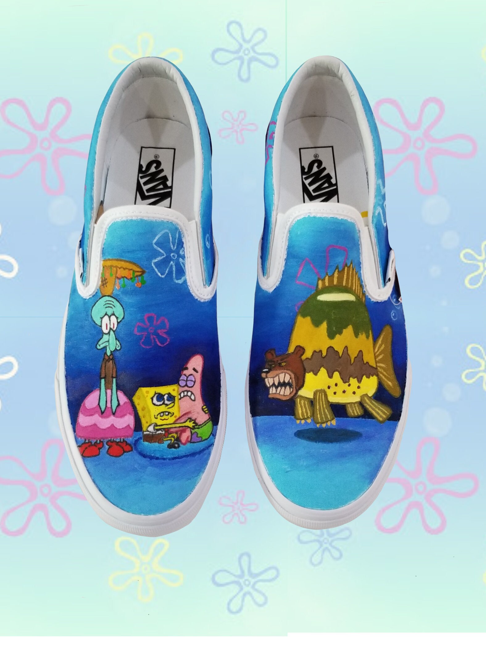 jordan customizable shoes on Spongebob Sea Bear Shoes Customizable Etsy