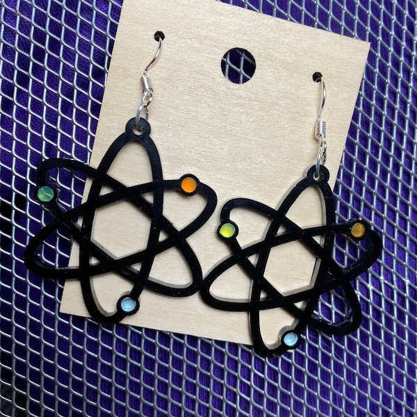 Atom Acrylic Earrings