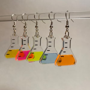 Erlenmeyer Flask Acrylic Earrings