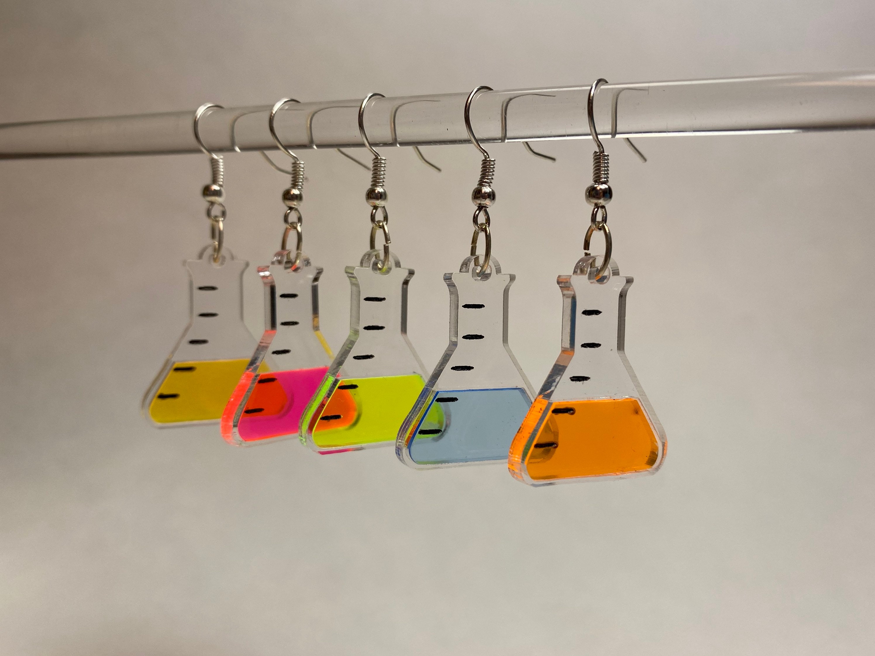 Erlenmeyer Flask Acrylic Earrings