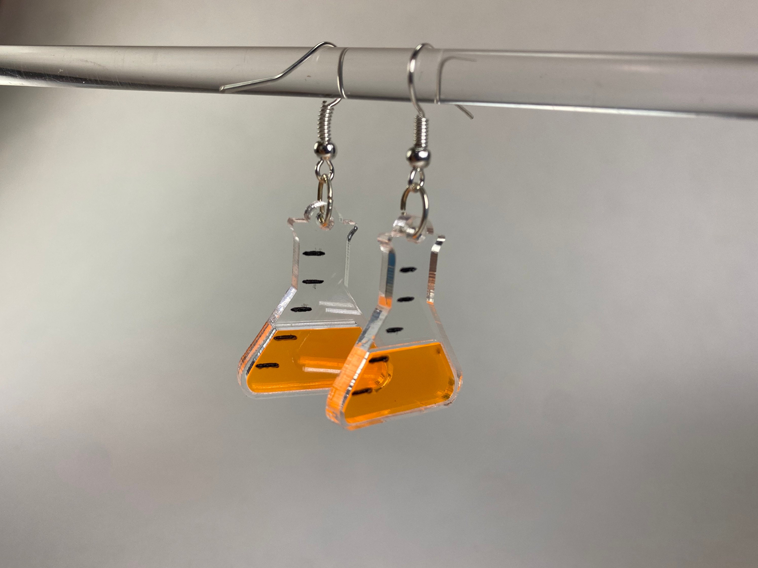 Erlenmeyer Flask Acrylic Earrings