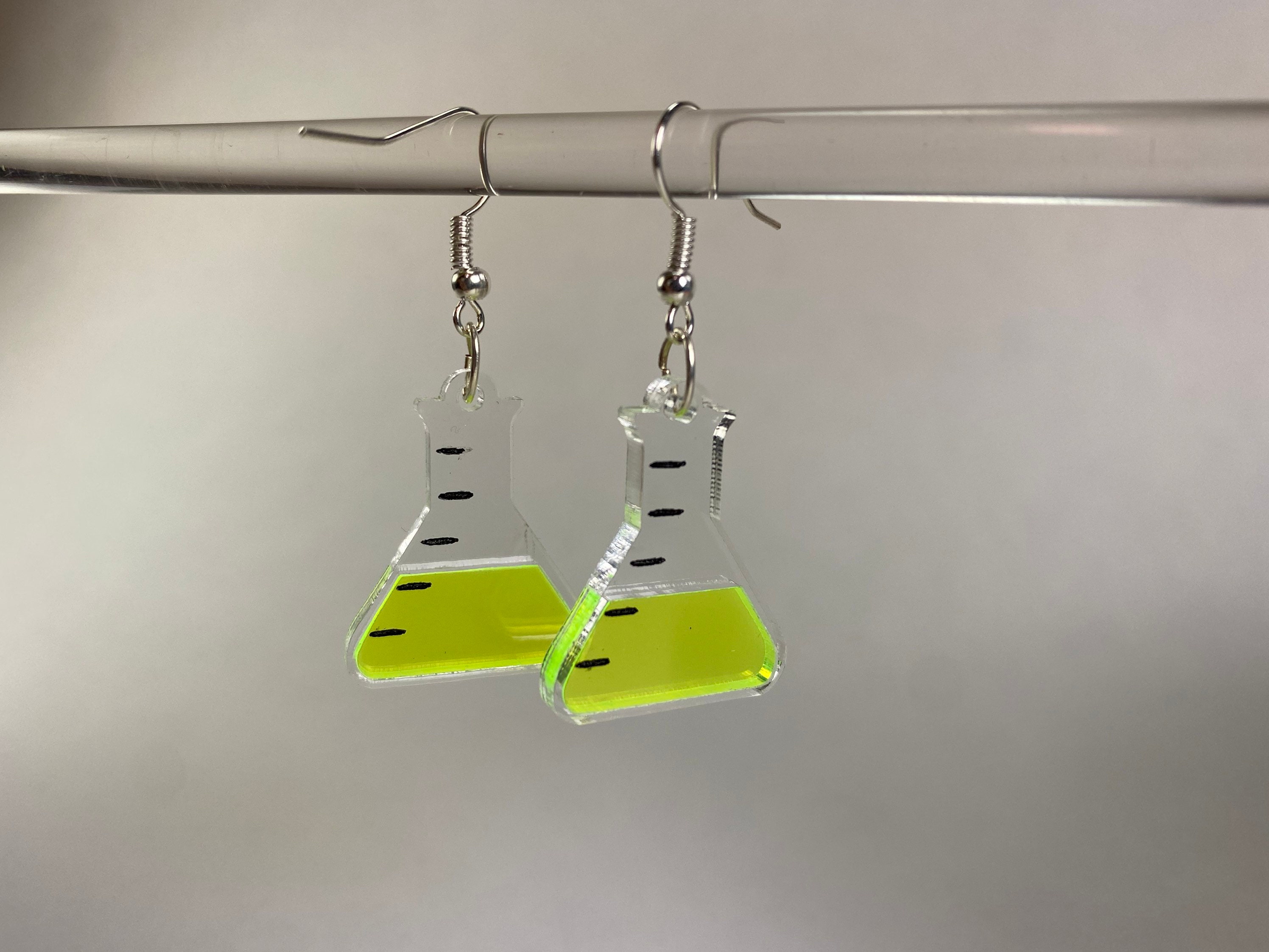 Erlenmeyer Flask Acrylic Earrings