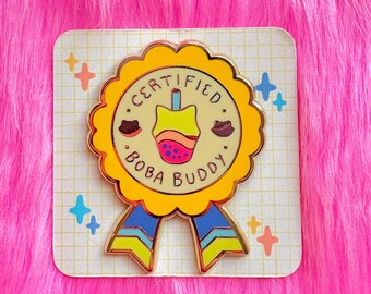 Certified Boba Buddy Enamel Pins