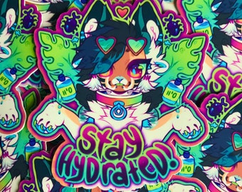 Stay Hydrated Benji Stickers