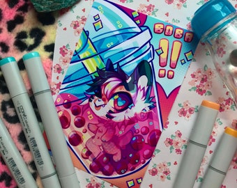 Benji in Boba Mini Print